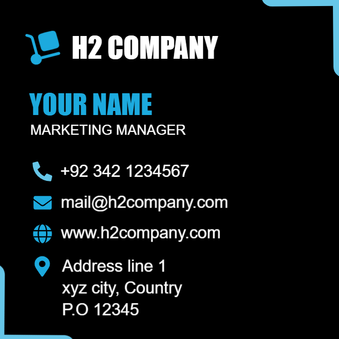 print online Square Company Card