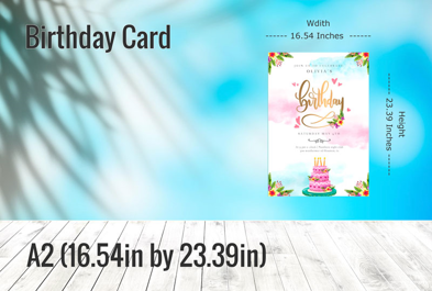 Custom A2 (16.54in by 23.39in) - Birthday Card