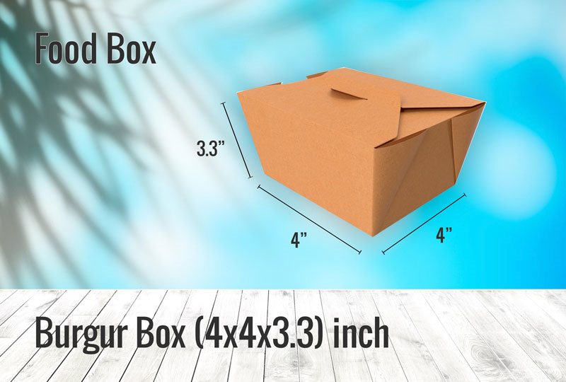 Buy Burgur Box (4x4x3.3) inch, online customizable Food Box in Pakistan - GoPrint