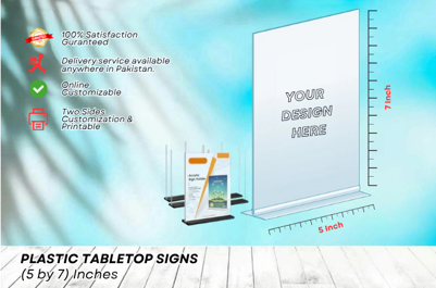 Custom Acrylic - Plastic Tabletop Signs