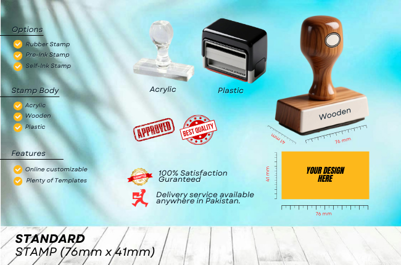 Custom Large (76mm x 41mm) - Stamp