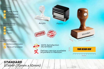 Custom Slim (70mm x 10mm) - Stamp