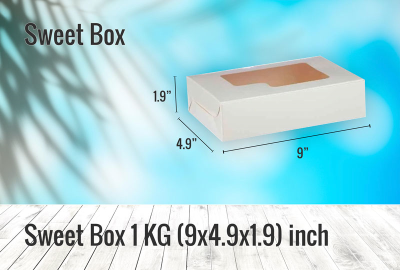 Buy Sweet Box 1 KG (9x4.9x1.9) inch, online customizable Sweet Box in Pakistan - GoPrint