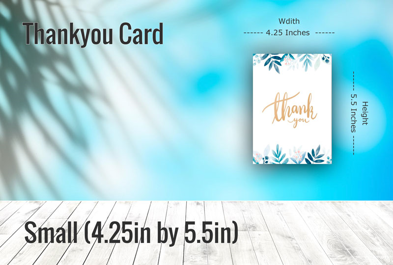 Custom Small (4.25in by 5.5in) - Thank You Card