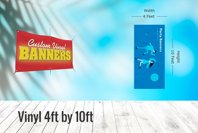 Custom Vinyl 4ft by 10ft - Vinyl Banner