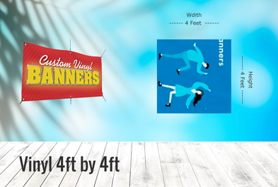 Custom Vinyl 4ft by 4ft - Vinyl Banner