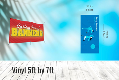 Custom Vinyl 5ft by 7ft - Vinyl Banner