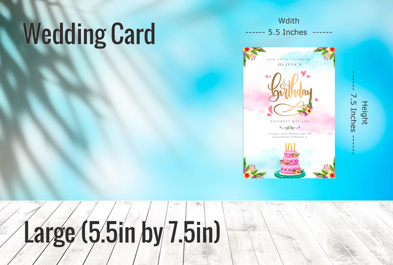 Custom Large (5.5in by 7.5in) - Wedding Card