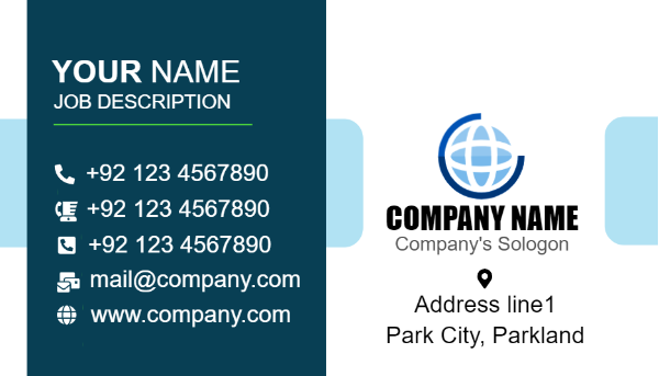 World business card template