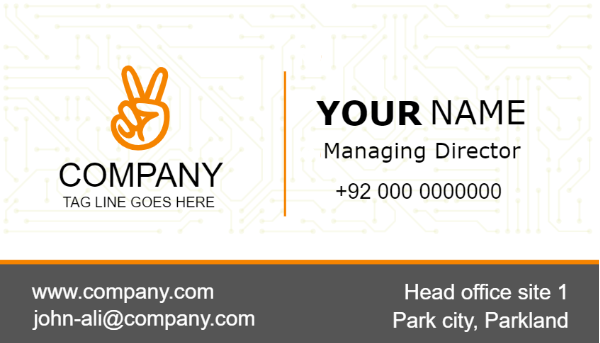 Elegant Circuitry design business card