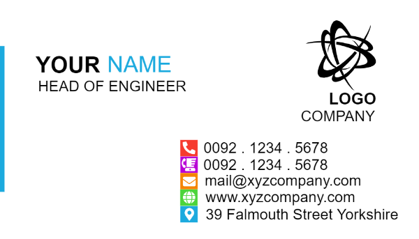 Simple white business card