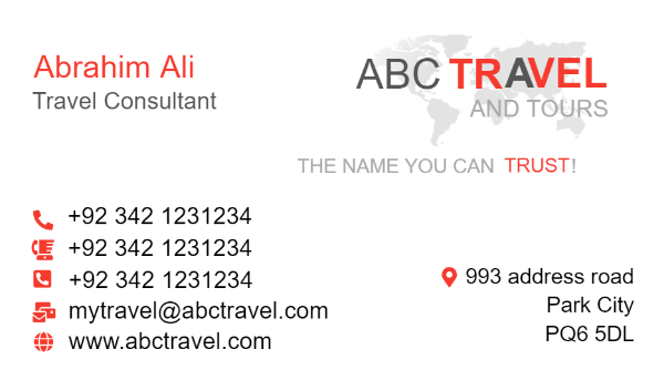 Travel-card-template