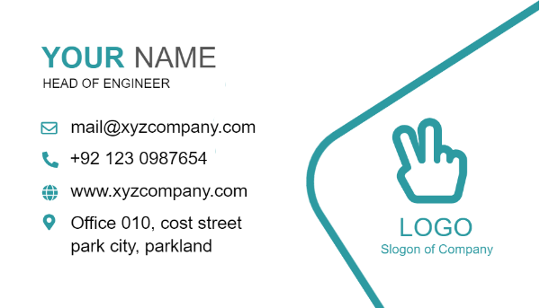 Keppel and white business card template, Keppel and white card. Keppel and white card